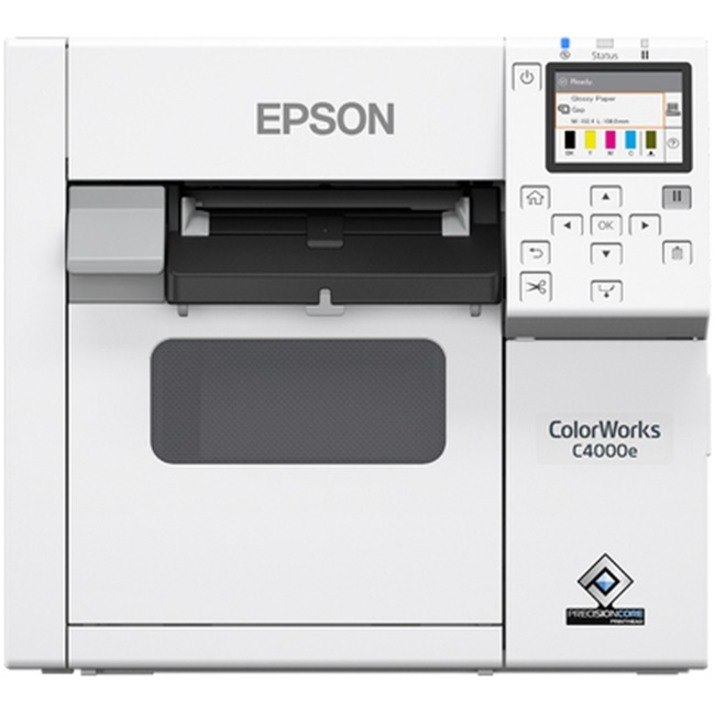 Epson CW-C4000E (MK) Desktop Inkjet Printer - Colour - Label Print - Gigabit Ethernet - USB - USB Host - With Cutter