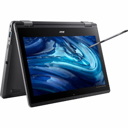 Acer TravelMate Spin B3 B311RN-33 TMB311RN-33-C0JS 11.6" Touchscreen Convertible 2 in 1 Notebook - WXGA - 60 Hz - Intel N-Series N100 - 4 GB - 128 GB Flash Memory - English Keyboard - Black