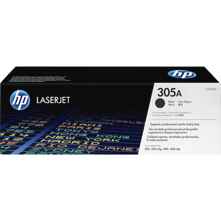 HP 305A (CE410A) Original Standard Yield Laser Toner Cartridge - Single Pack - Black - 1 Each