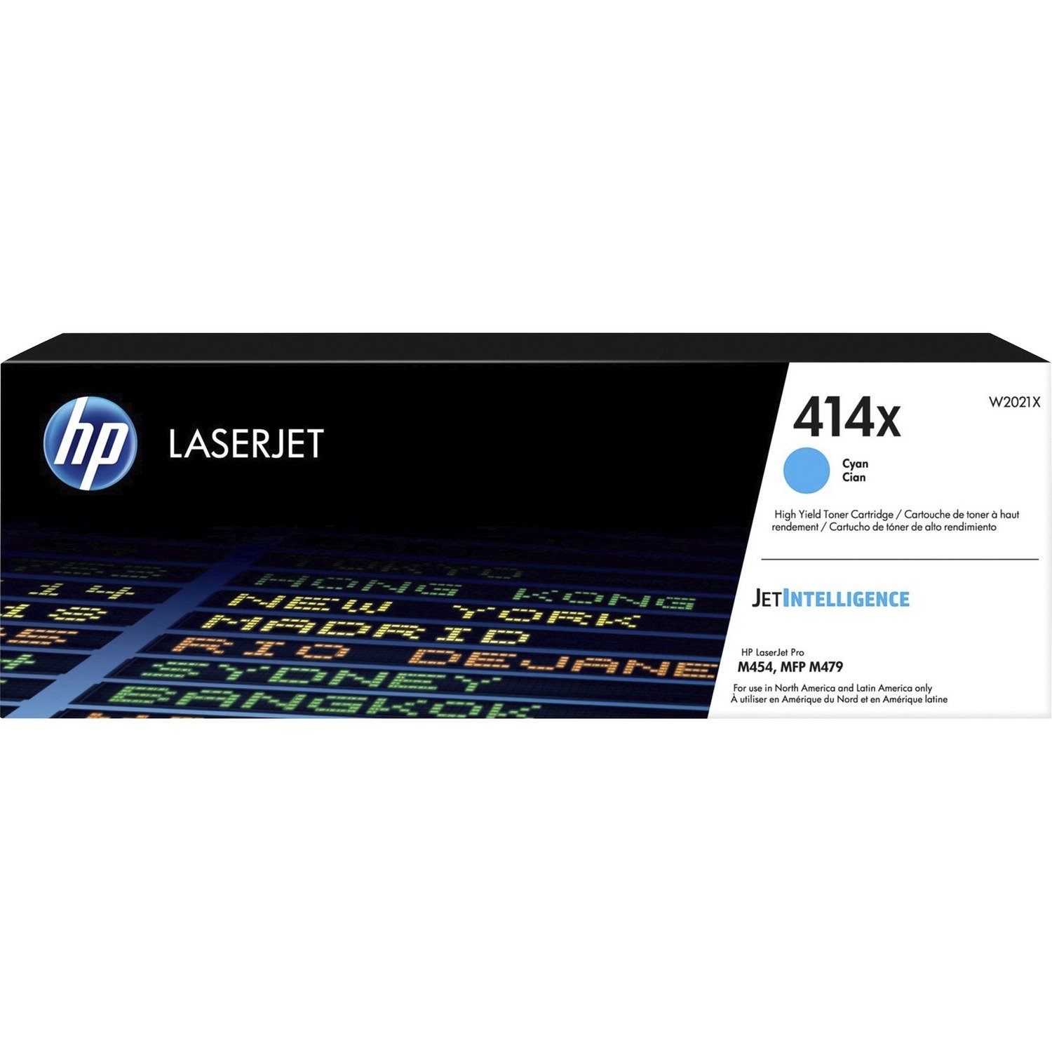 HP 414X (W2021X) Original High Yield Laser Toner Cartridge - Cyan - 1 Each