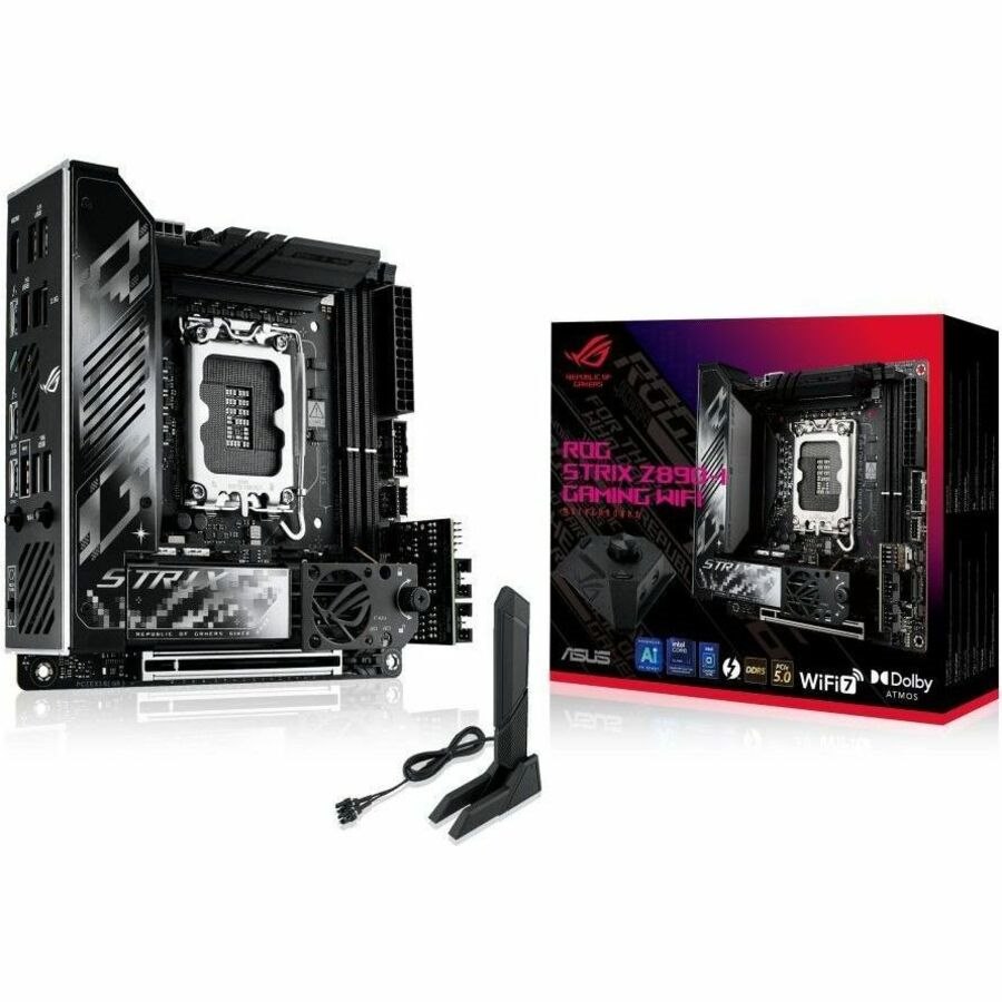 Asus ROG Strix Z890-I GAMING WIFI Gaming Desktop Motherboard - Intel Z890 Chipset - Socket LGA-1851 - Mini ITX