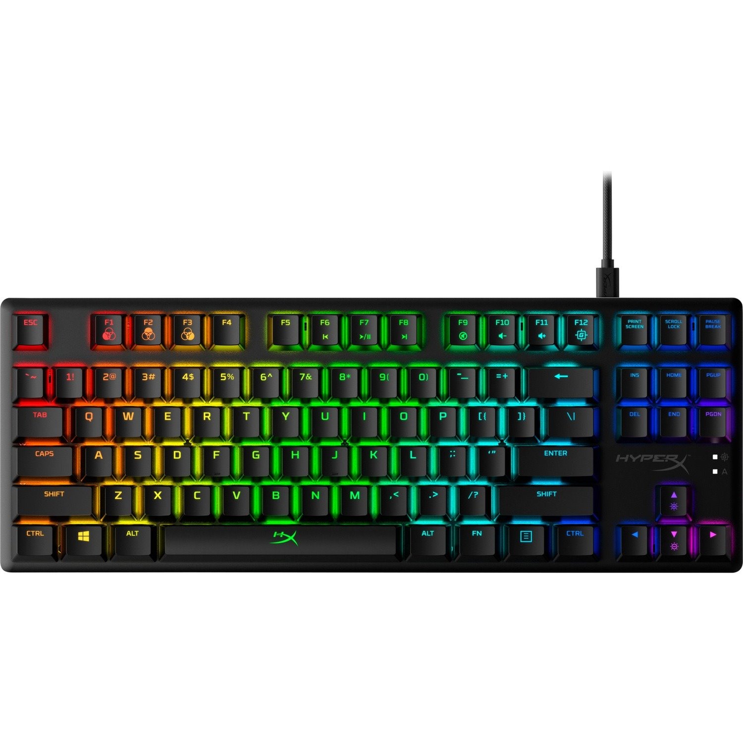 HyperX Alloy Origins Rugged Gaming Keyboard - Cable Connectivity - USB Type C Interface - RGB LED - English (US) - Black