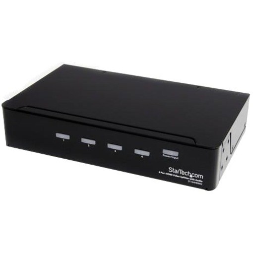 StarTech.com HDMI Splitter 1 In 4 Out - 1080p - 4 Port -Mounting Brackets - 1.3 Audio - HDMI Multi Port - HDMI Audio Splitter