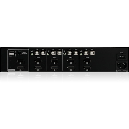 IOGEAR 4-Port Dual View DisplayPort/HDMI Secure KVM Switch w/Audio and CAC support