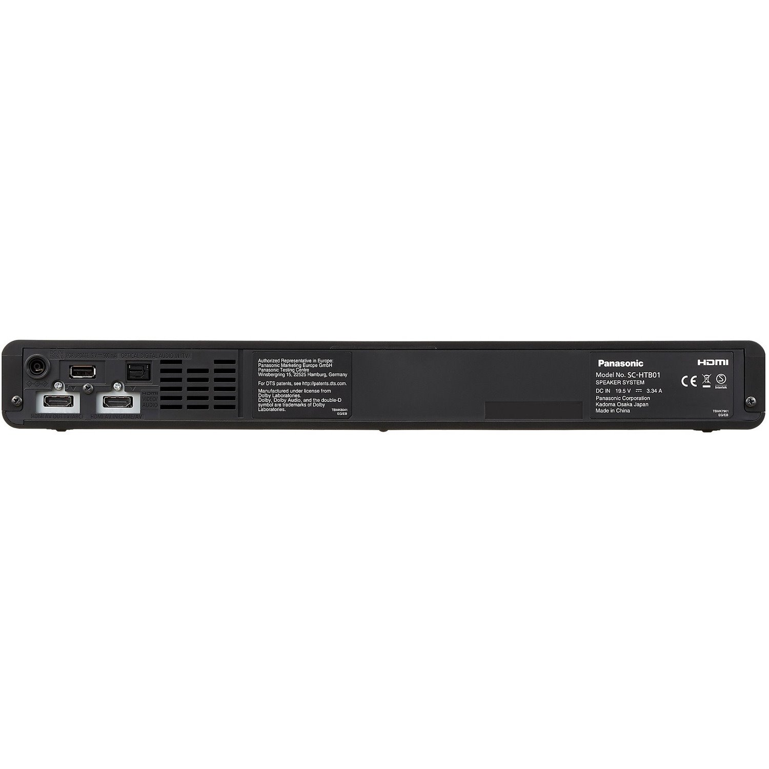 Panasonic SoundSlayer SC-HTB01 Bluetooth Sound Bar Speaker