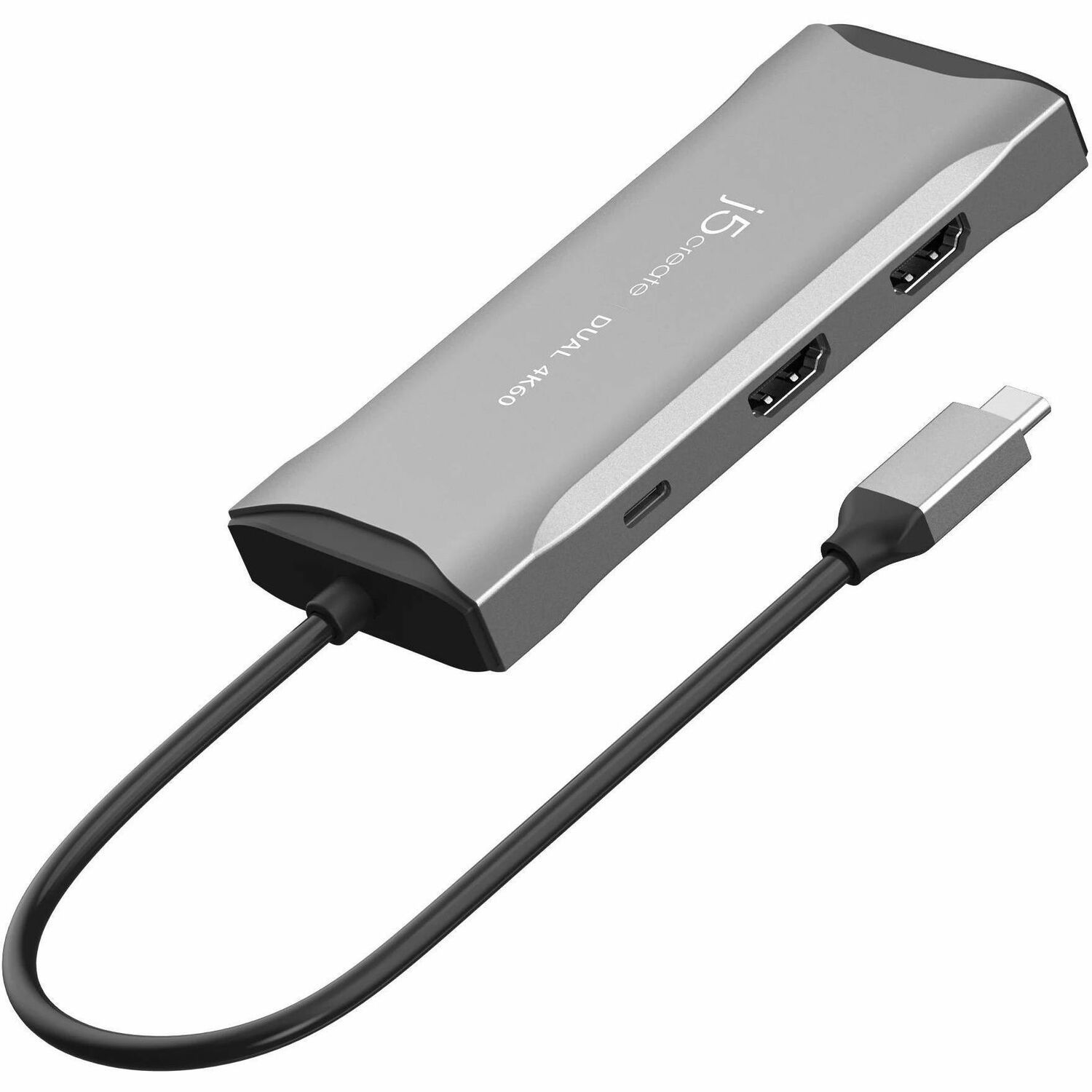 j5create Mini Dock JCD396 6 Port(s) USB Type C Docking Station for Workstation - Charging Capability - Space Gray - Portable