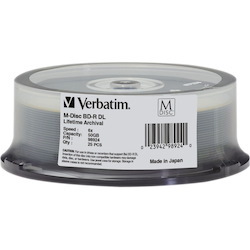 Verbatim M DISC BD-R DL - 8x - 50 GB - 25 Pack Spindle