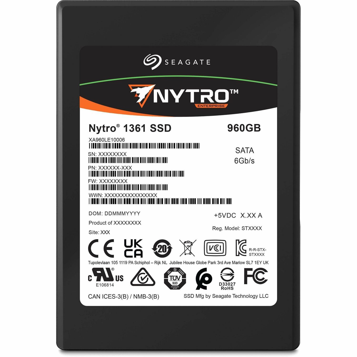 Seagate Nytro 1361 XA960LE10006 960 GB Solid State Drive - 2.5" Internal - SATA (SATA/600) - Read Intensive