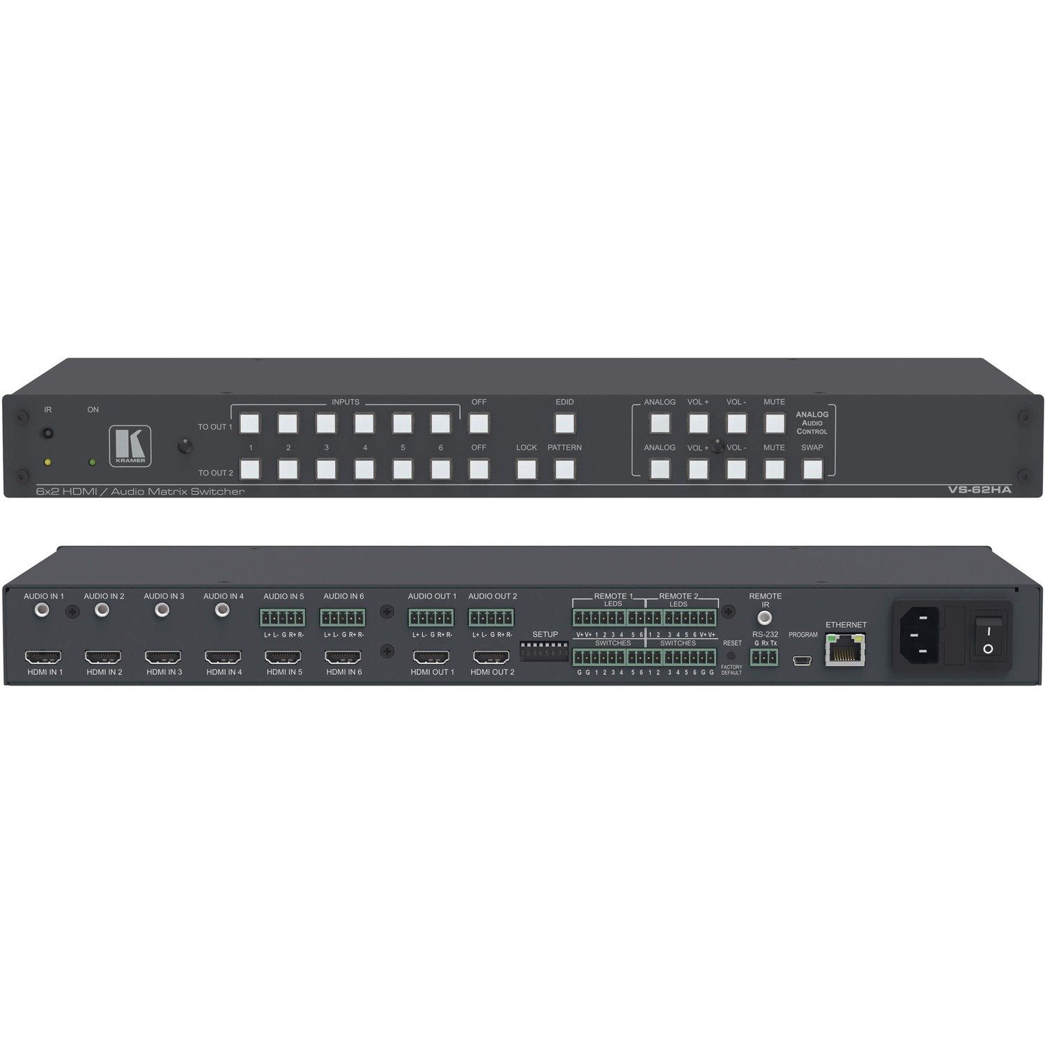 Kramer 6x2 4K UHD HDMI/Audio Automatic Matrix Switcher