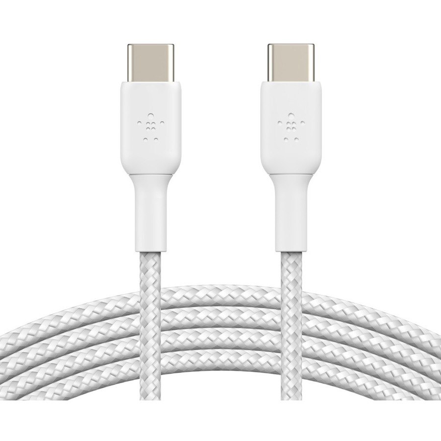 Belkin Braided USB-C to USB-C Cable (1m / 3.3ft, White)