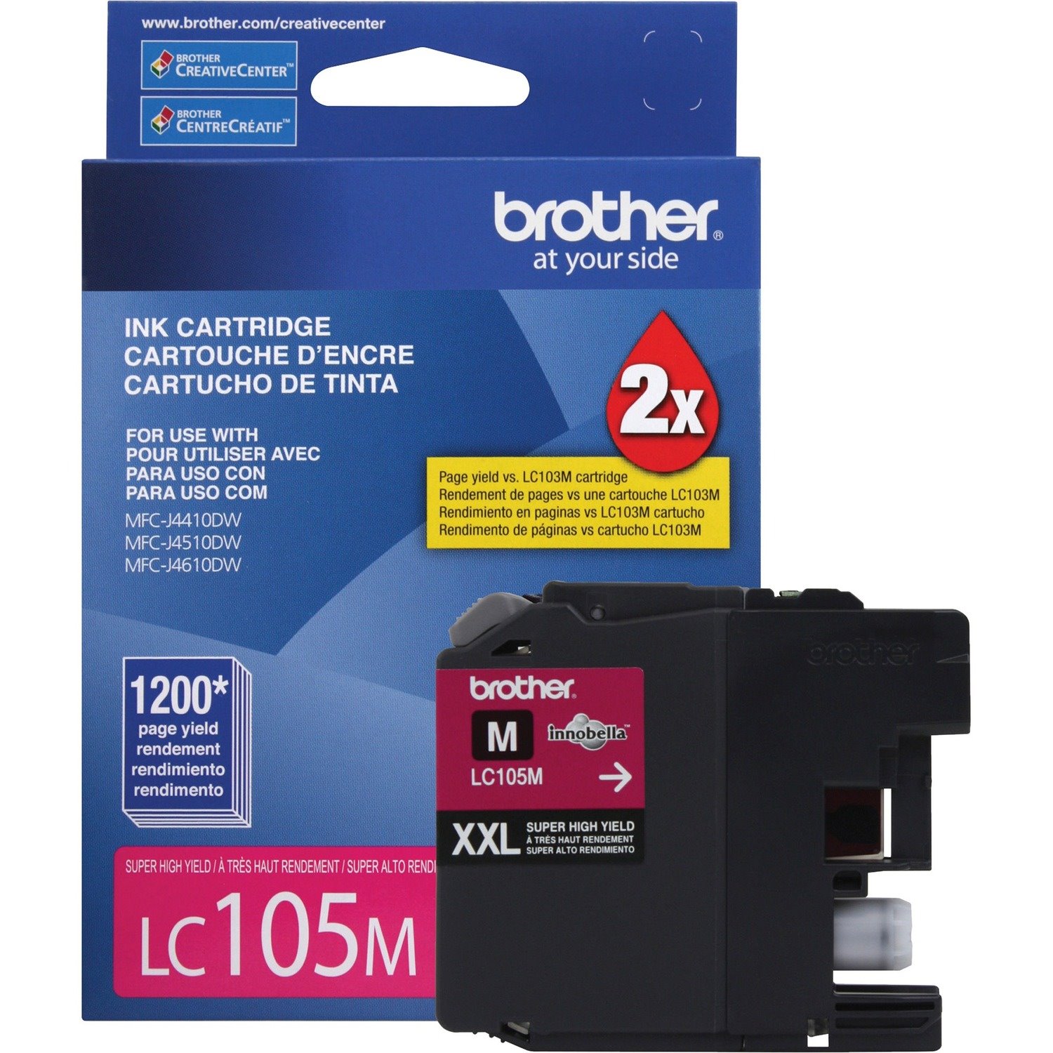 Brother Genuine Innobella LC105M Super High Yield Magenta Ink Cartridge