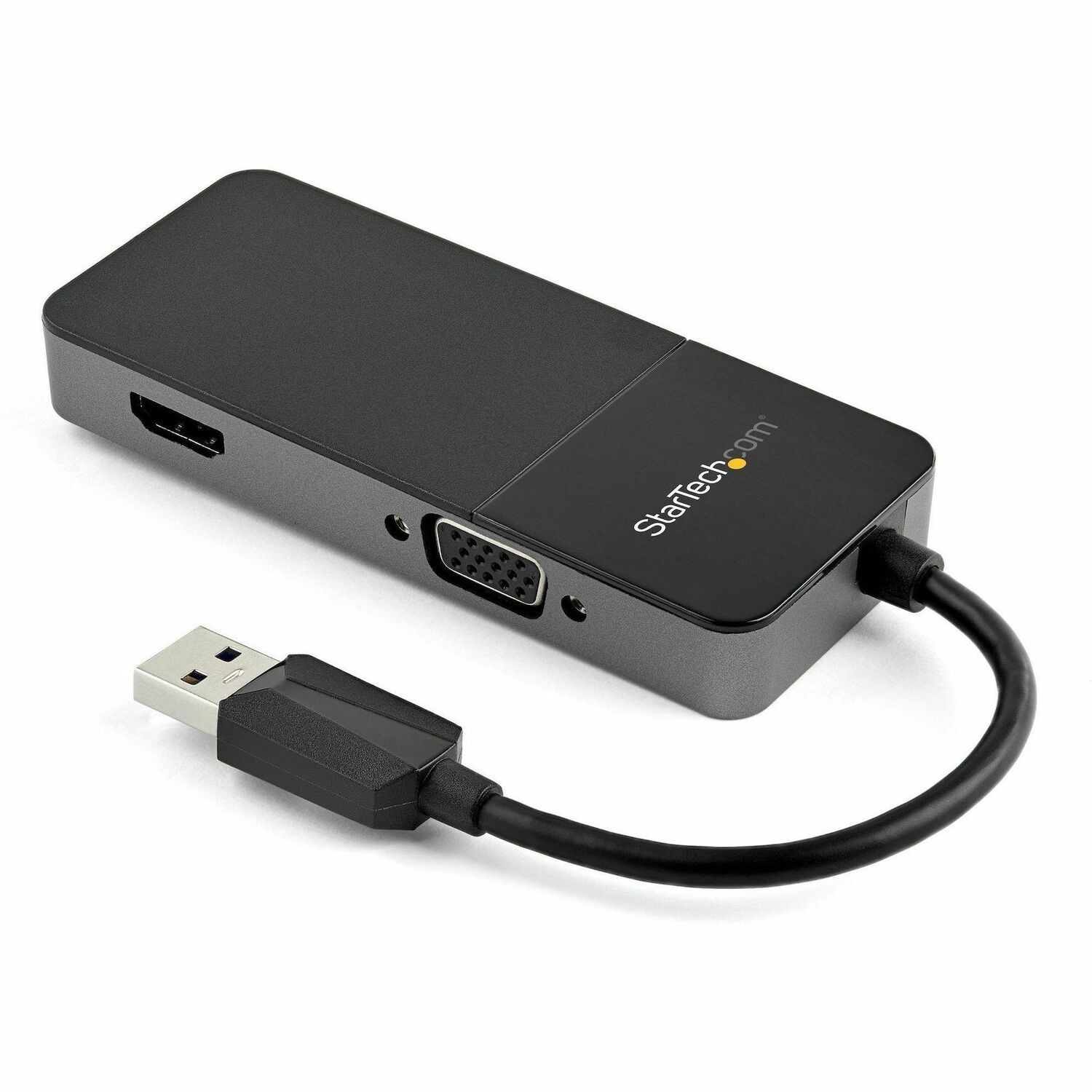 StarTech.com USB 3.0 auf HDMI und VGA Adapter, 4K/1080p USB Typ-A Dual Monitor Multiport Konverter, Externe Grafikkarte f&uuml;r zwei Monitore