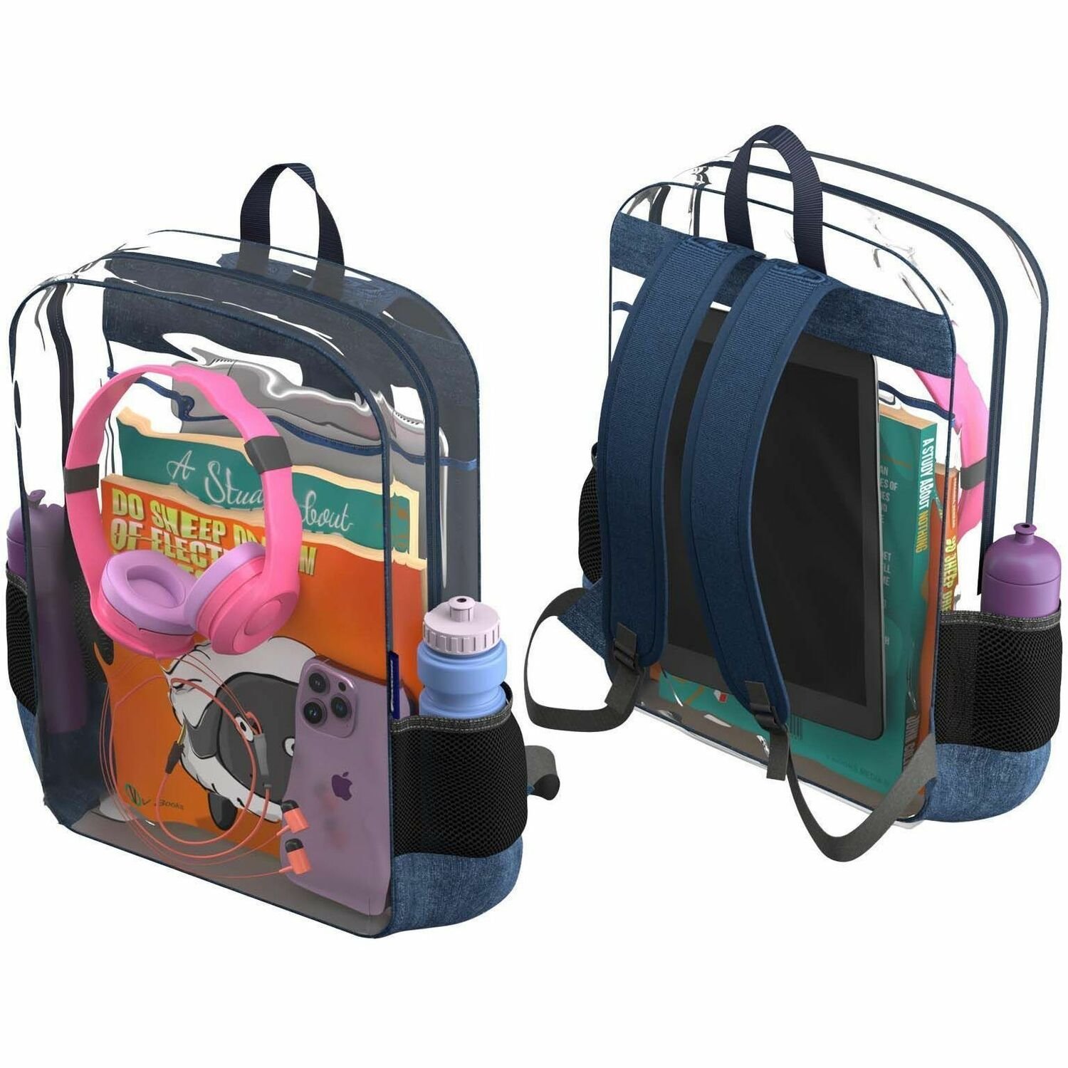 Extreme Clear Backpack w/1 Compartment (See-Through Backpack)
