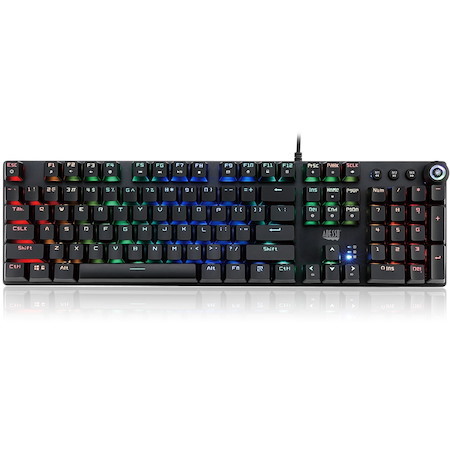 Adesso RGB Programmable Mechanical Gaming Keyboard with Detachable Magnetic Palmrest