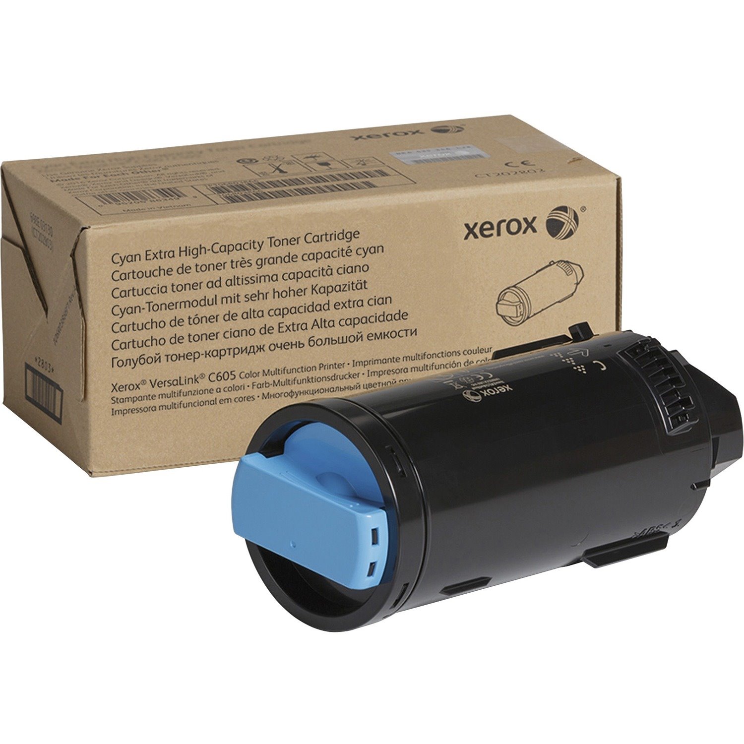 Xerox Genuine Xerox&reg; VersaLink&reg; C605 Color Multifunction Printer Cyan Extra High capacity Toner Cartridge (16800 Pages) - 106R03928