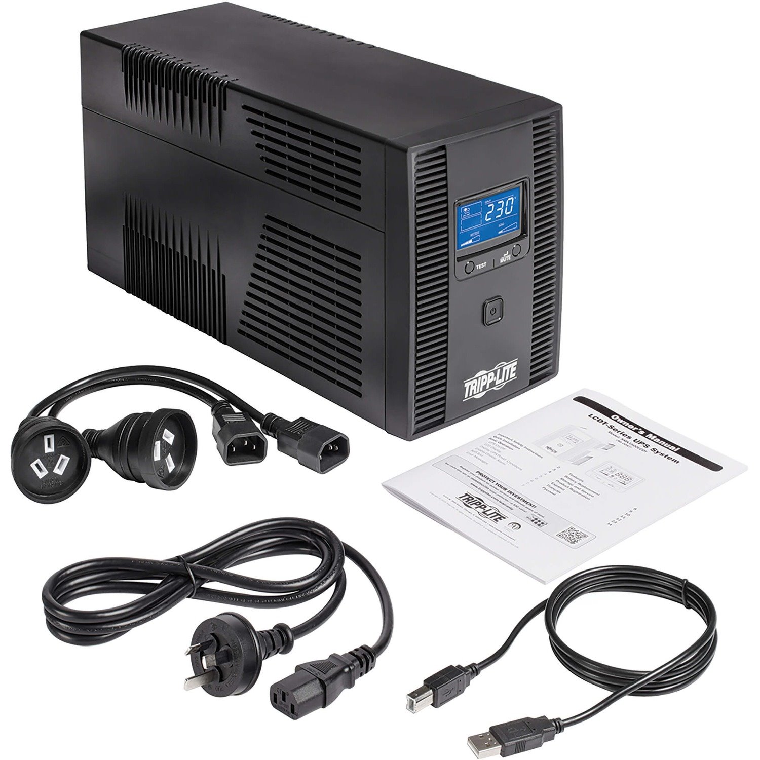 Eaton Tripp Lite Series 1500VA 900W 230V SmartPro Line-Interactive UPS - 8 C13 Outlets, 2 Australian Outlet Adapters, LCD, USB, Tower