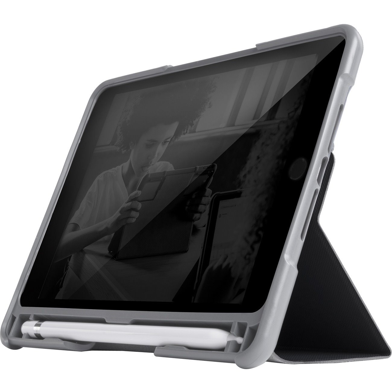 STM Goods Dux Plus Duo Carrying Case Apple iPad mini (5th Generation), iPad mini 4 Tablet - Black, Clear