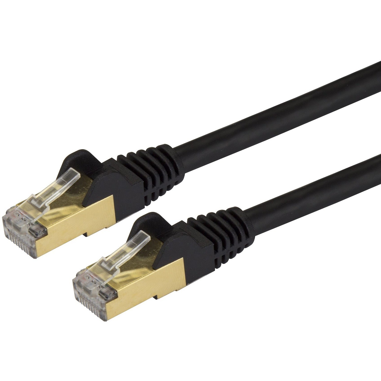 STARTECH.COM 1M CAT6A ETHERNET CABLE - 10GbE STP SNAGLESS 100W POE BLACK, LTW