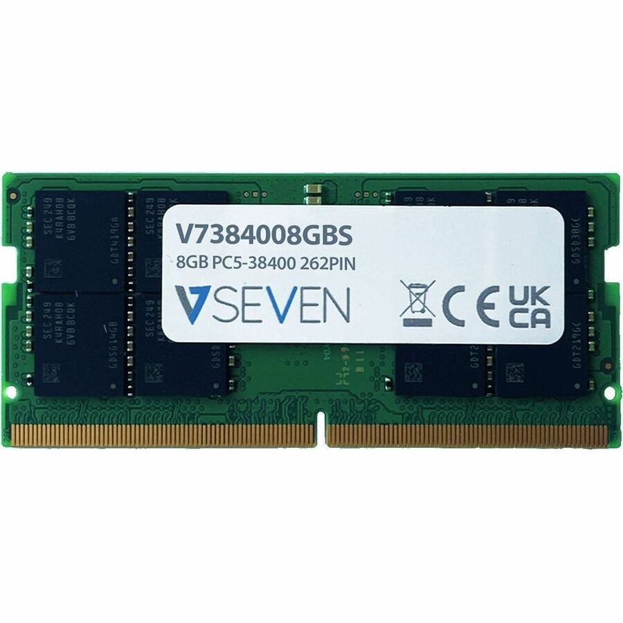 V7 V7384008GBS RAM Module for Notebook - 8 GB - DDR5-4800/PC5-38400 DDR5 SDRAM - 4800 MHz Single-rank Memory - CL40