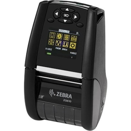 Zebra ZQ610 Mobile Direct Thermal Printer - Monochrome - Portable - Receipt Print - Bluetooth - Wireless LAN - Battery Included