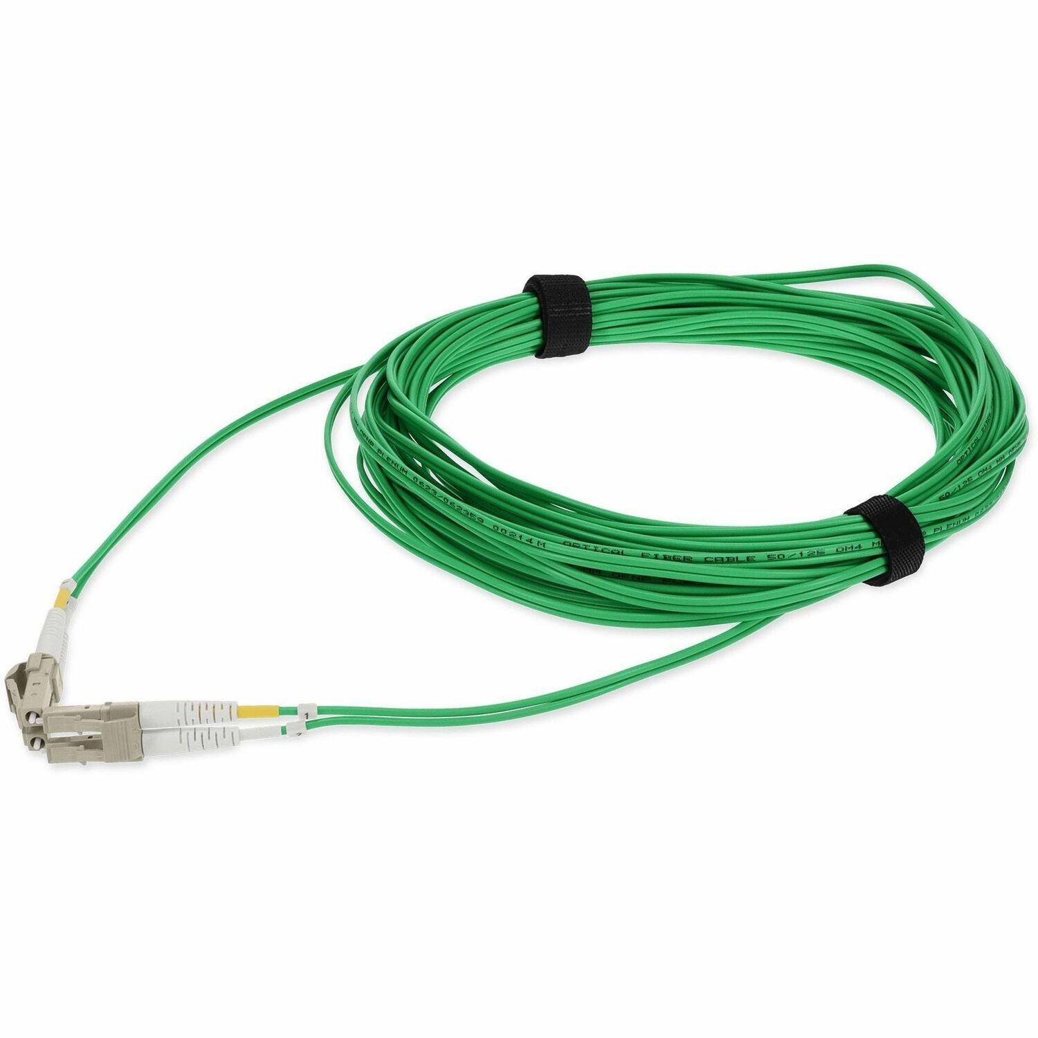 AddOn 2m LC to LC Green OM4 Duplex OFNP (Plenum-Rated) Fiber Patch Cable