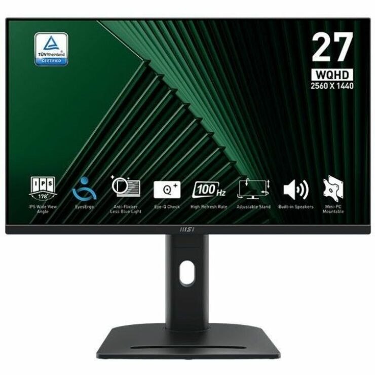 MSI PRO MP275QPG 27" Class WQHD LCD Monitor - 16:9 - Matte Black