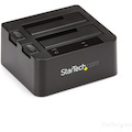 StarTech.com Dual-Bay USB 10Gbps to SATA Hard Drive Docking Station, 2.5/3.5" SATA I/II/III, SSD/HDD Dock, USB Hard Drive Bay, Top-Loading