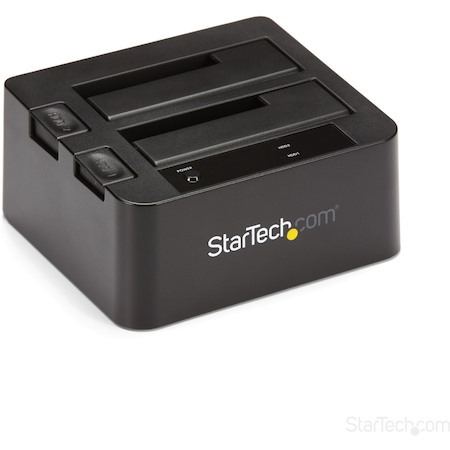 StarTech.com Dual-Bay USB 10Gbps to SATA Hard Drive Docking Station, 2.5/3.5" SATA I/II/III, SSD/HDD Dock, USB Hard Drive Bay, Top-Loading