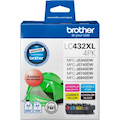 Brother LC432XL4PKS Original High Yield Inkjet Ink Cartridge - Magenta, Cyan, Yellow - 4 / Pack