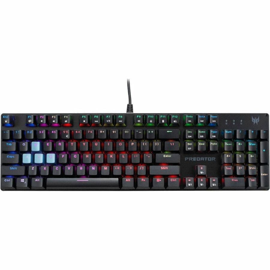 Predator PKW200 Keyboard - Full-size - Cable Connectivity - USB Interface - English (UK) - Black