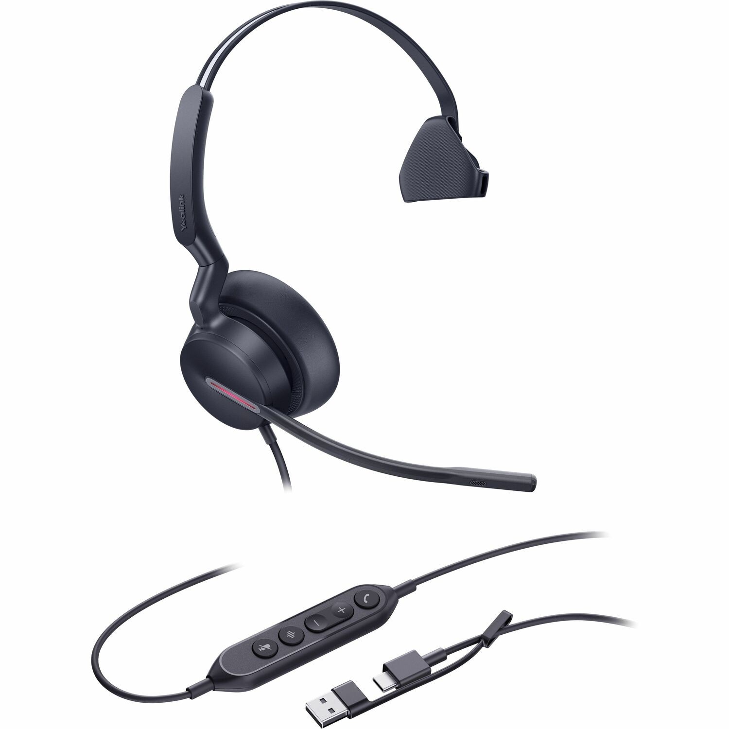 Yealink UH46 Wired Over-the-head Mono Headset