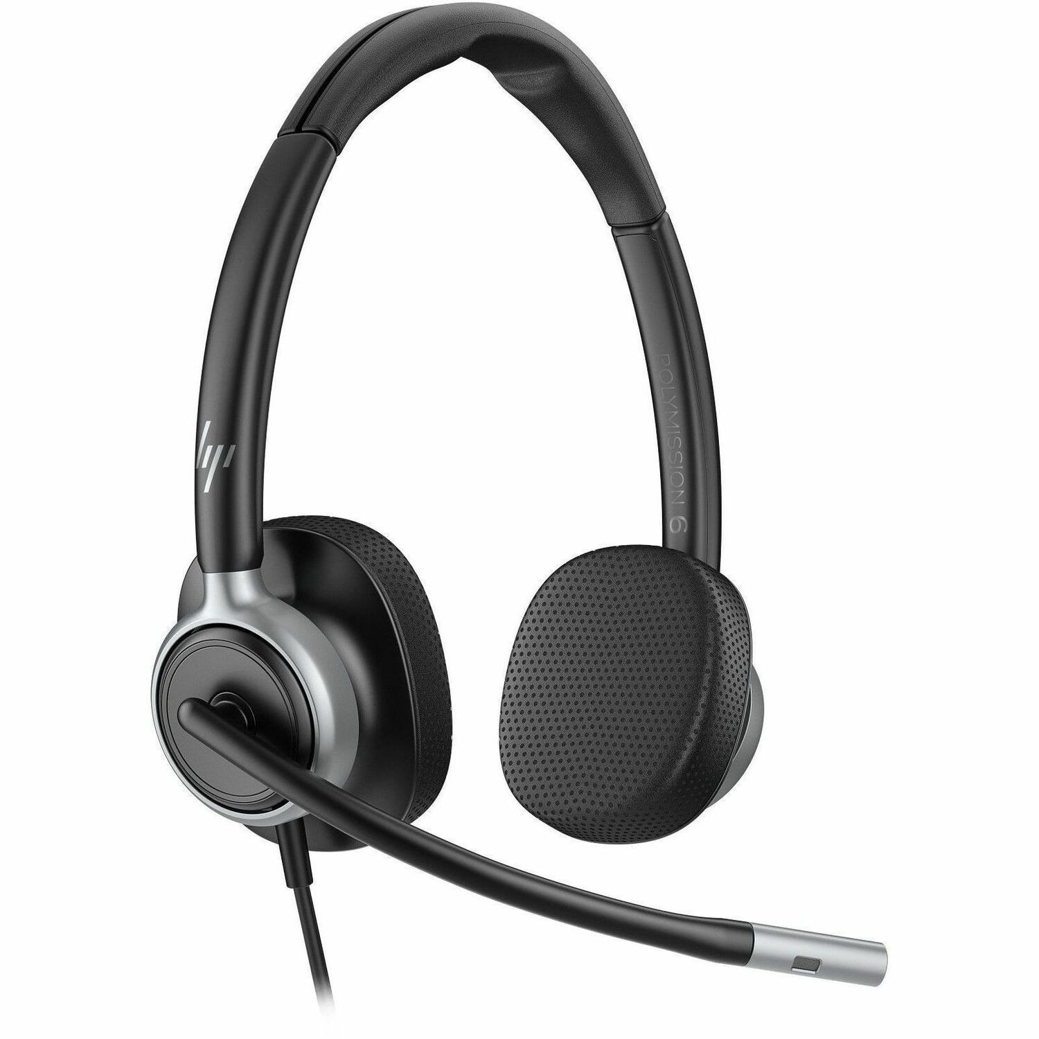 Poly Mission 600 625 Wired Over-the-head, On-ear Stereo Headset - Black