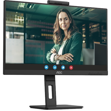 AOC 24P3CW 24" Class Webcam Full HD LCD Monitor - 16:9 - Textured Black