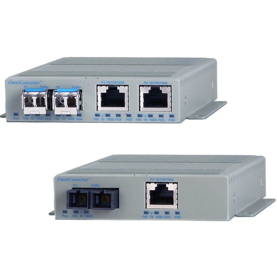 Omnitron Systems OmniConverter GPoE+/S Industrial Media Converter