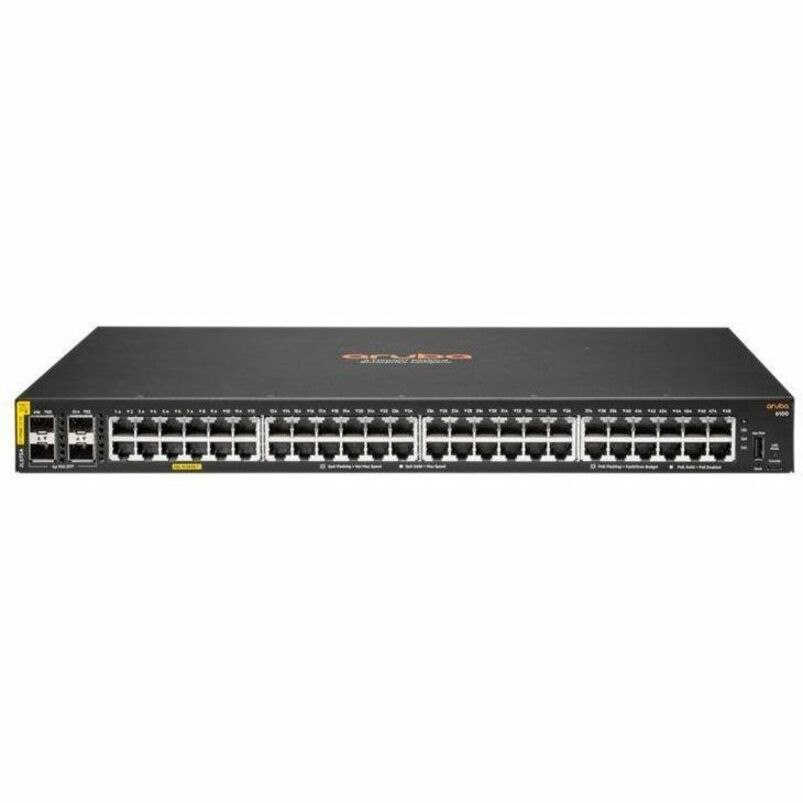 HPE 6100 48 Ports Manageable Ethernet Switch - Gigabit Ethernet, 10 Gigabit Ethernet - 10/100/1000Base-T, 10GBase-X