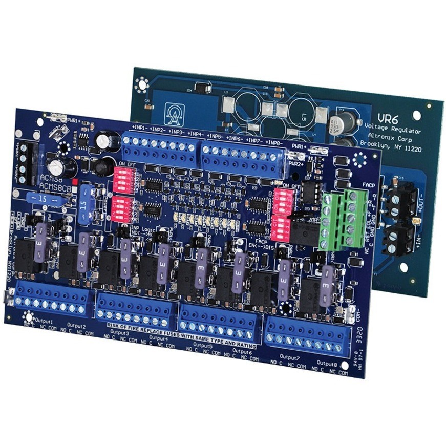 Altronix Kit includes: VR6 Voltage Regulator and ACMS8 Dual input Access Power Controller