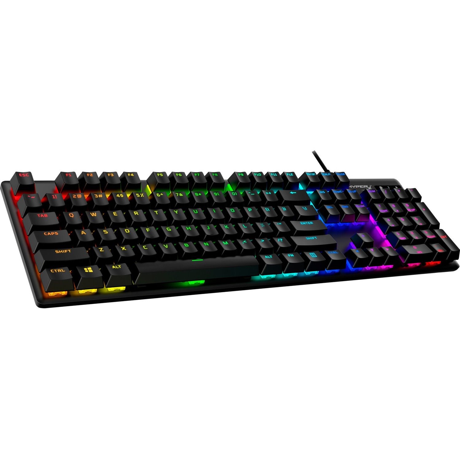 HyperX Gaming Keyboard - Cable Connectivity - LED - English (US) - Black