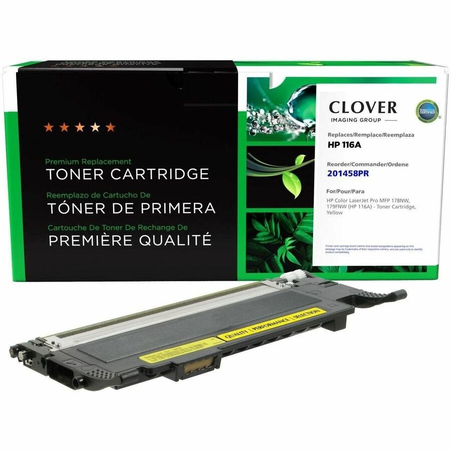 Clover Imaging Remanufactured Yellow Toner Cartridge (Reused OEM Chip) for HP 116A (HP W2062A)