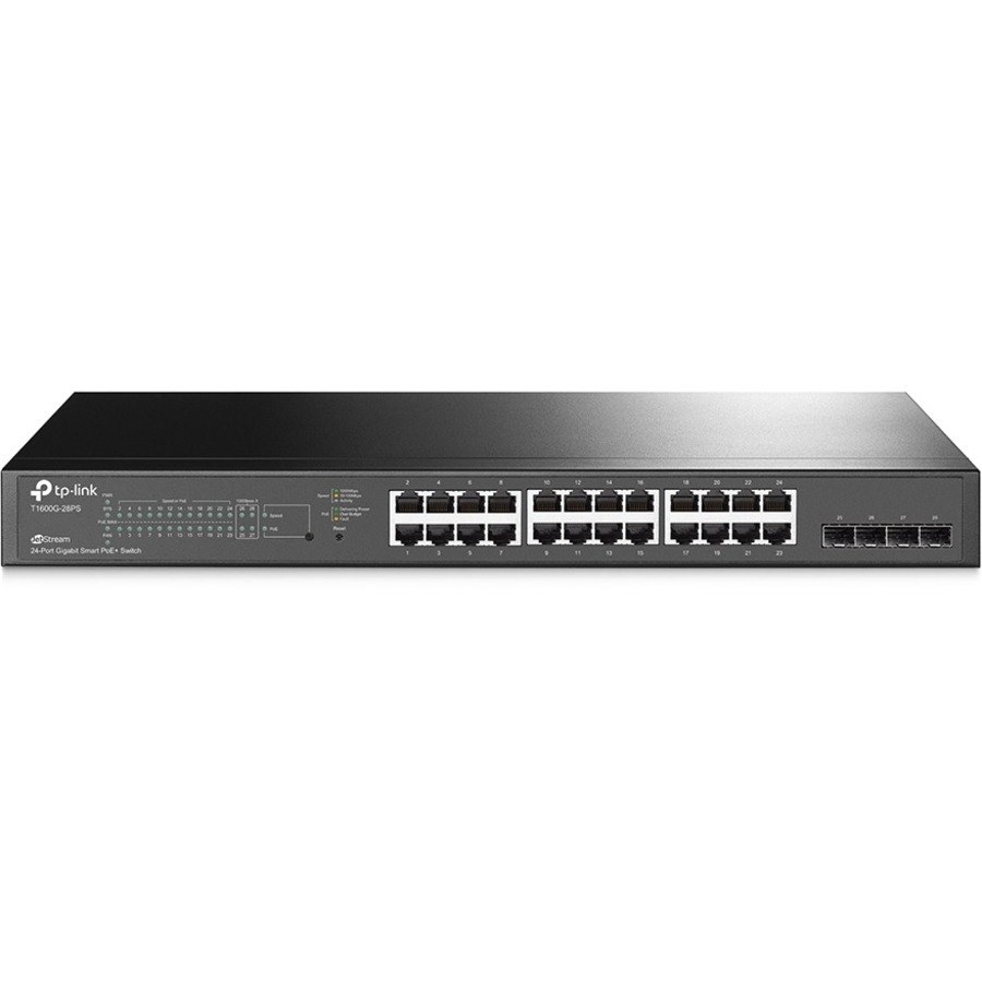 TP-Link JetStream 24-Port Gigabit Smart PoE+ Switch with 4 SFP Slots