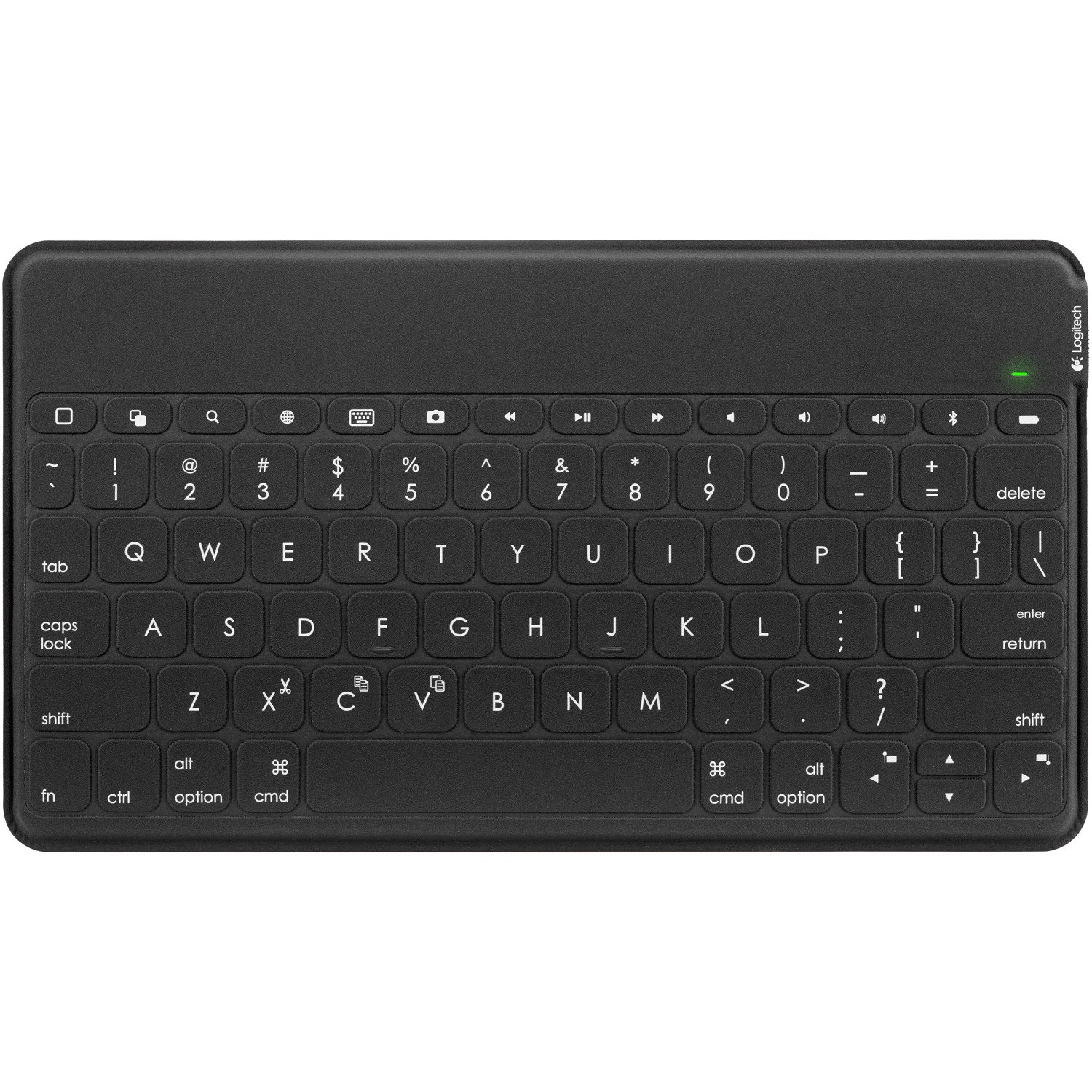 Logitech Keys-To-Go Keyboard - Wireless Connectivity - Finnish, Norwegian, Danish, Swedish - QWERTY Layout - Black
