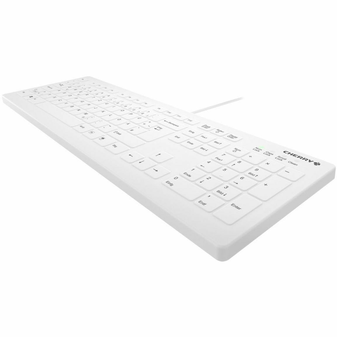 Active Key AK-C8112 Keyboard - Cable Connectivity - USB Type A Interface - French - White