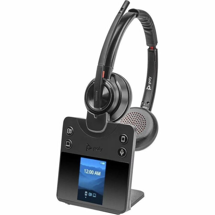 Poly Savi 8400 Office 8420 Draadloos Over het hoofd Stereo Headset - Zwart
