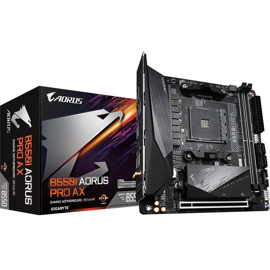 Aorus Ultra Durable B550I AORUS PRO AX Desktop Motherboard - AMD B550 Chipset - Socket AM4 - Mini ITX