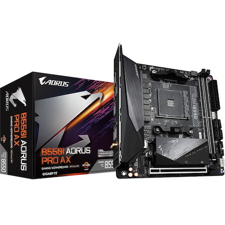 GIGABYTE Ultra Durable B550I AORUS PRO AX Desktop Motherboard - AMD B550 Chipset - Socket AM4 - Mini ITX