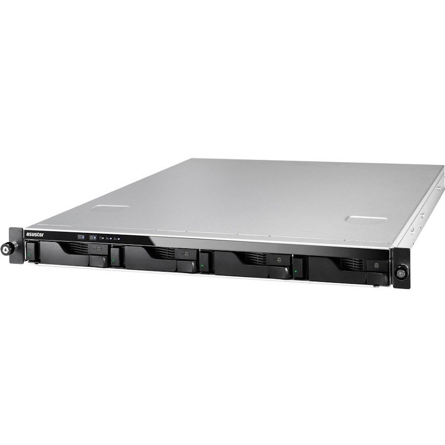 ASUSTOR Lockerstor 4RS AS6504RS 4 x Total Bays SAN/NAS Storage System - 8 GB Flash Memory Capacity - Intel Atom C3538 Quad-core (4 Core) 2.10 GHz - 8 GB RAM - DDR4 SDRAM - 1U Rack-mountable