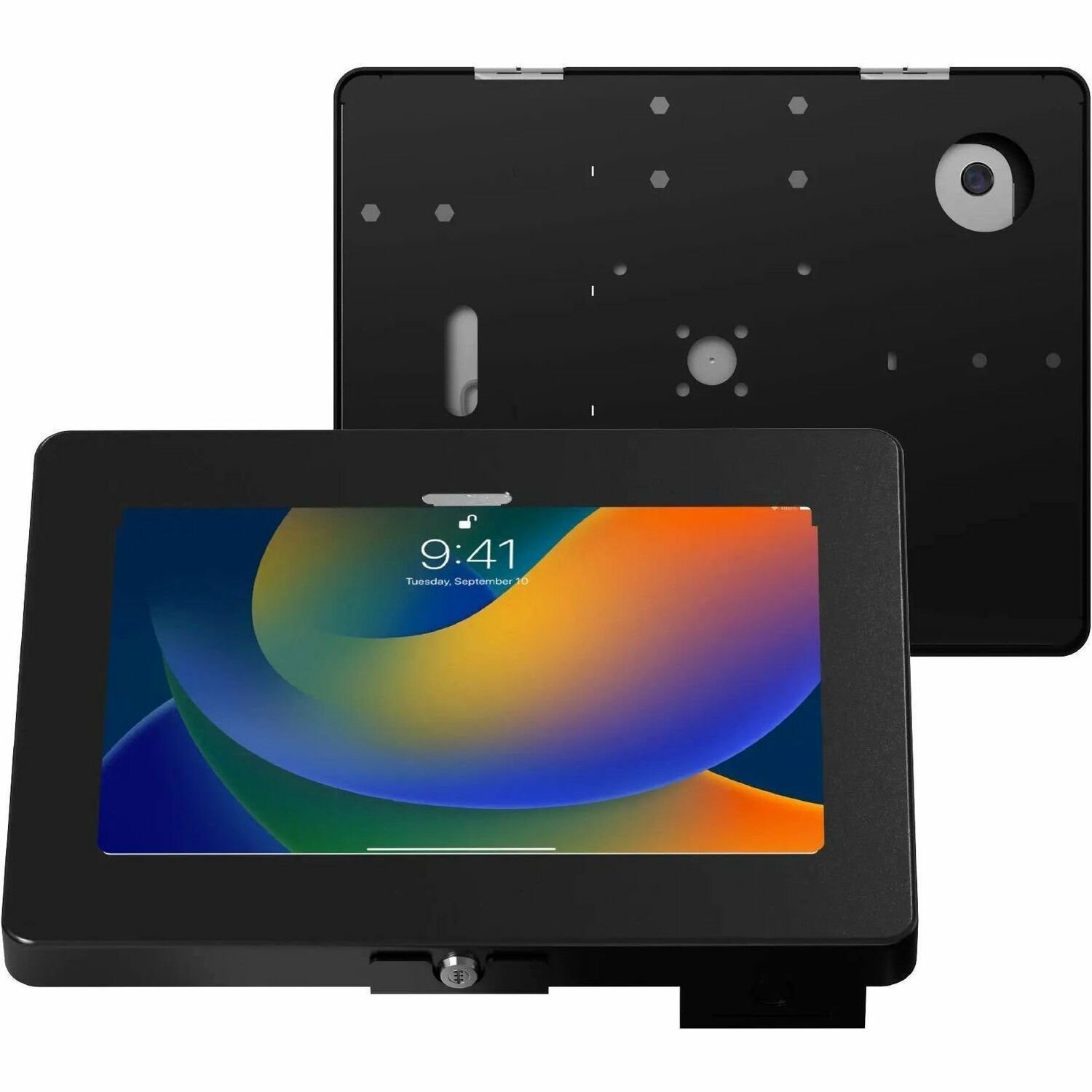CTA Digital Mounting Enclosure for Tablet - Black - Horizontal