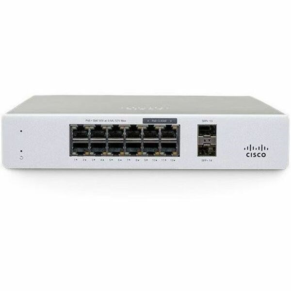 Cisco Meraki MS130 MS130-12X 12 Ports Manageable Ethernet Switch - Gigabit Ethernet, 2.5 Gigabit Ethernet, 10 Gigabit Ethernet - 1000Base-T, 2.5GBase-T, 10GBase-X - White