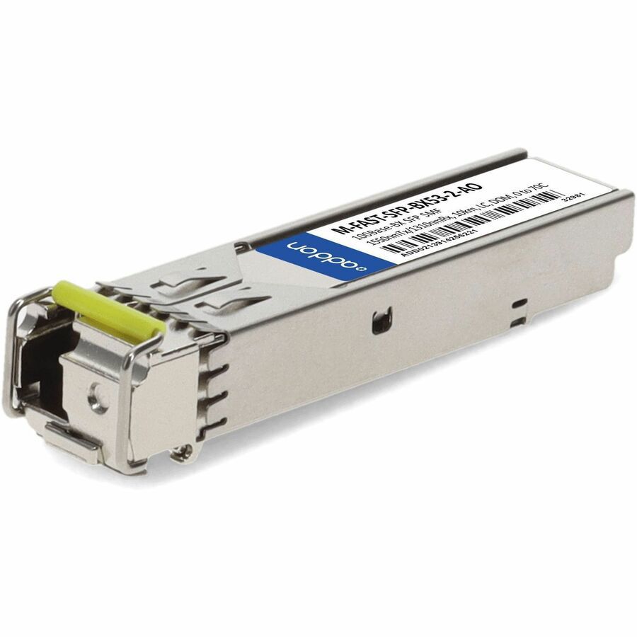 AddOn Hirschmann&reg; M-FAST SFP-MM / LC CEE Compatible TAA 100Base-BX SFP Transceiver (SMF, 1550nmTx/1310nmRx, 10km, LC, DOM)