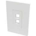 Eaton Tripp Lite Series 2-Port Keystone Single-Gang Faceplate, White, TAA