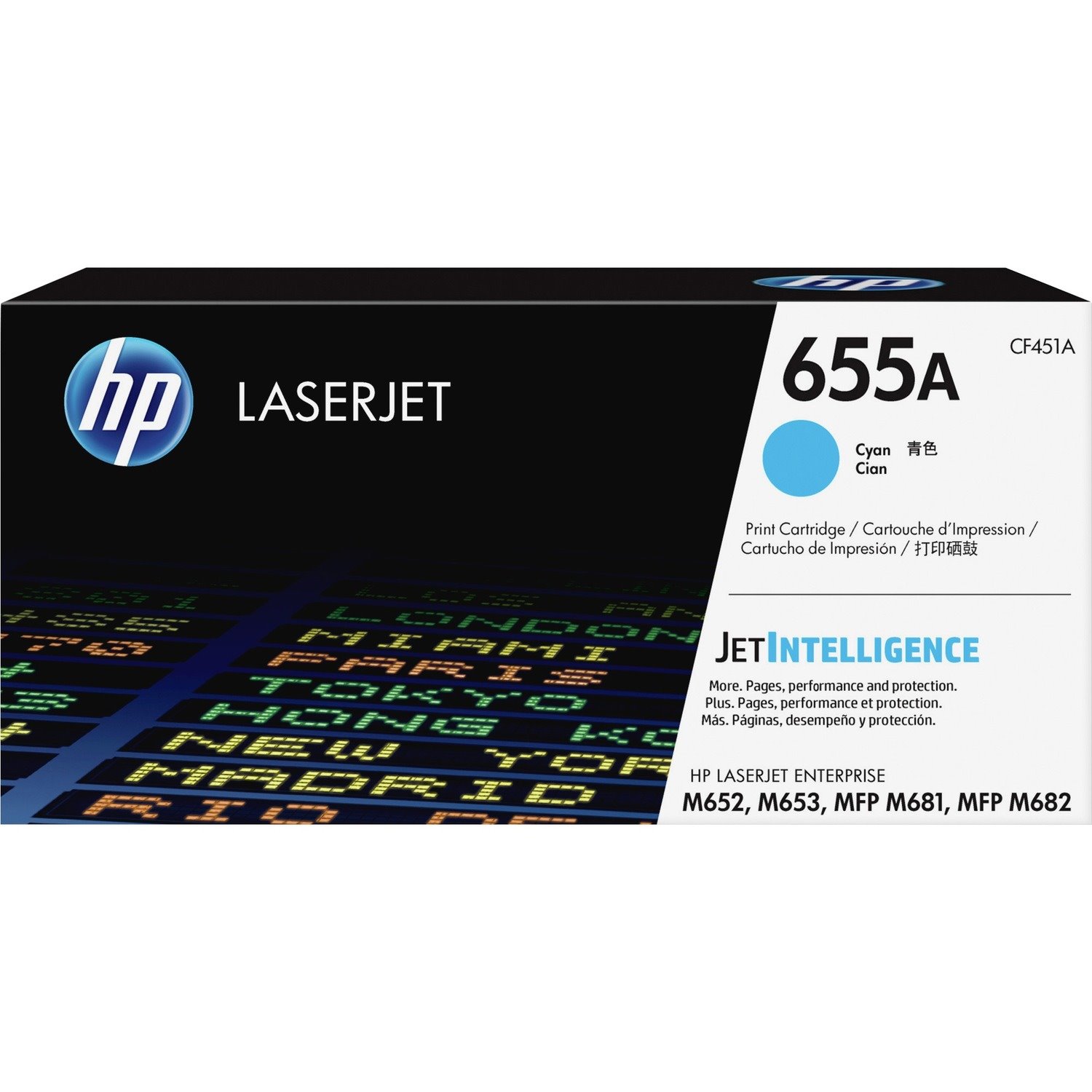 HP 655A Original Laser Toner Cartridge - Cyan - 1 Pack